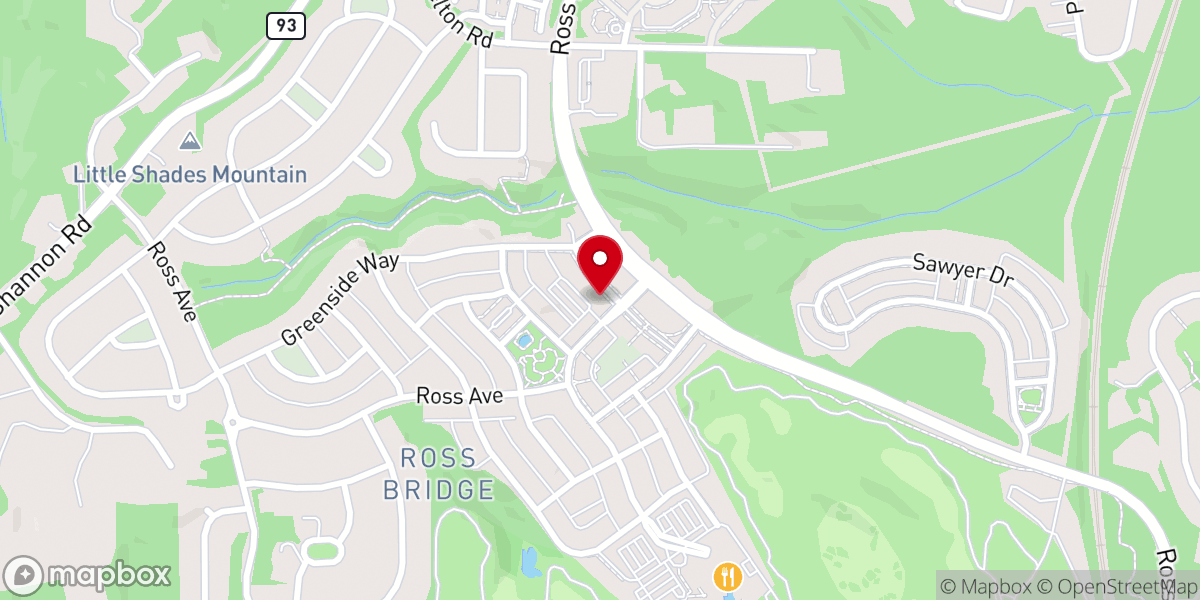 Map showing location of Church at Ross Bridge