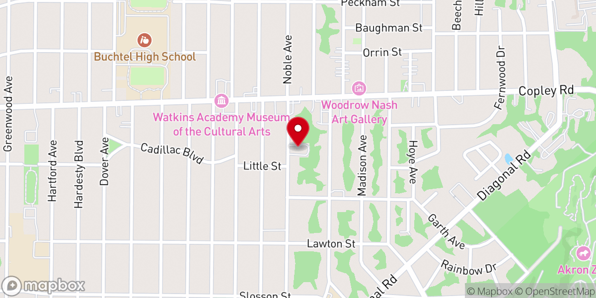 Map showing location of Mount Haven Baptist Church