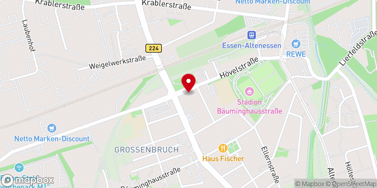Map showing location of Paul-Humburg-Gemeindehaus - Evangelische Kirchengemeinde Altenessen-Karnap