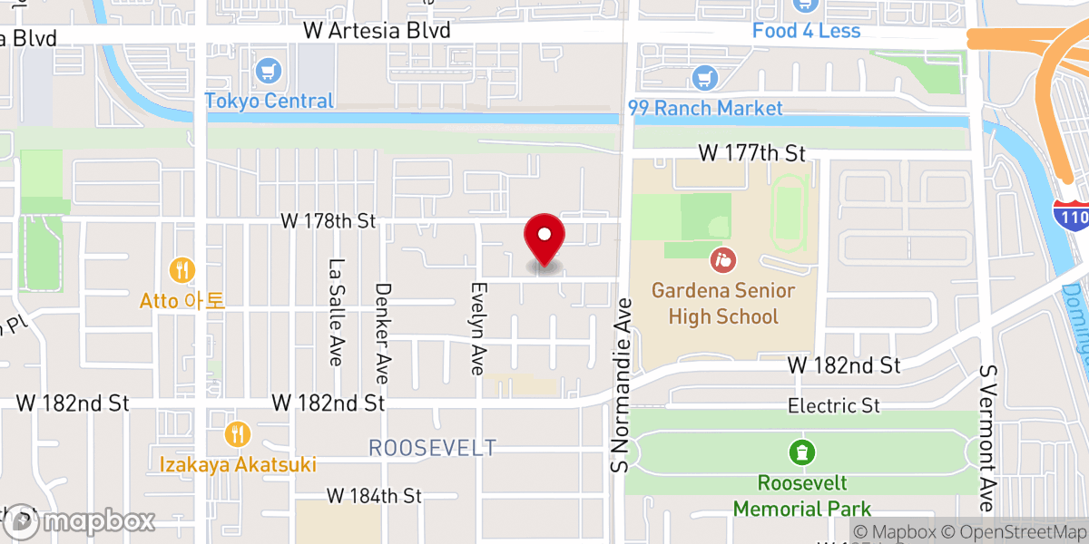 Map showing location of Gardena Torrance Southern Baptist