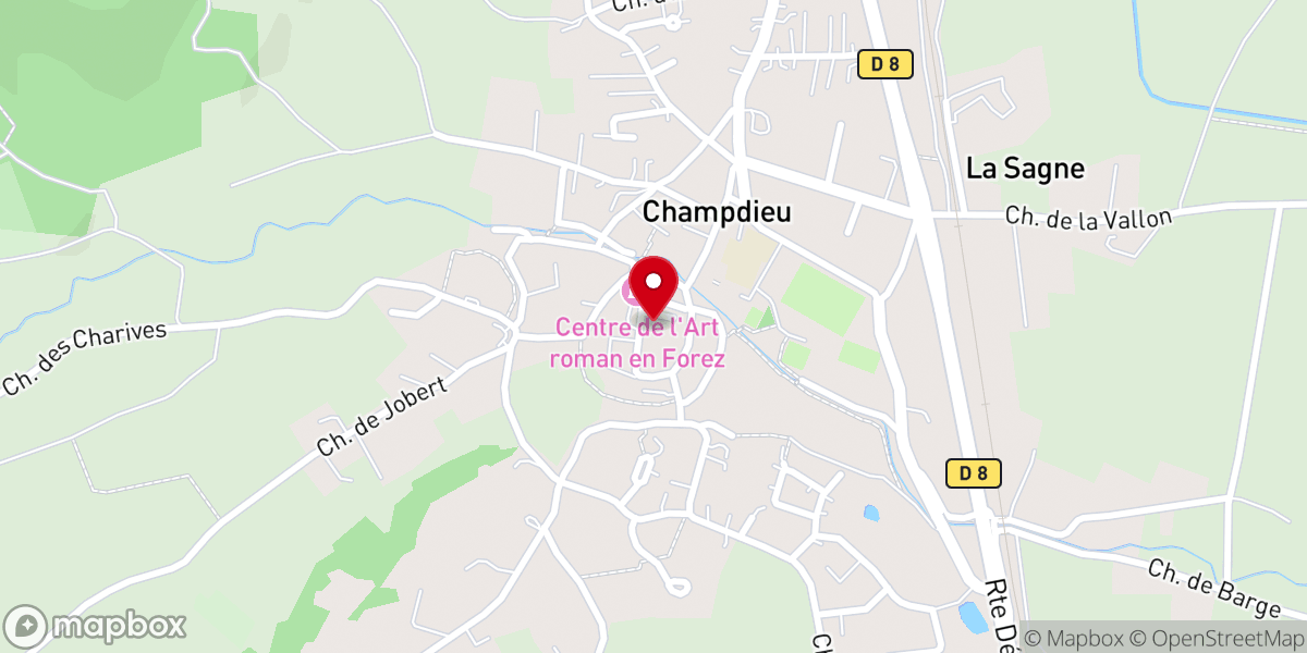 Map showing location of Le Prieuré de Champdieu