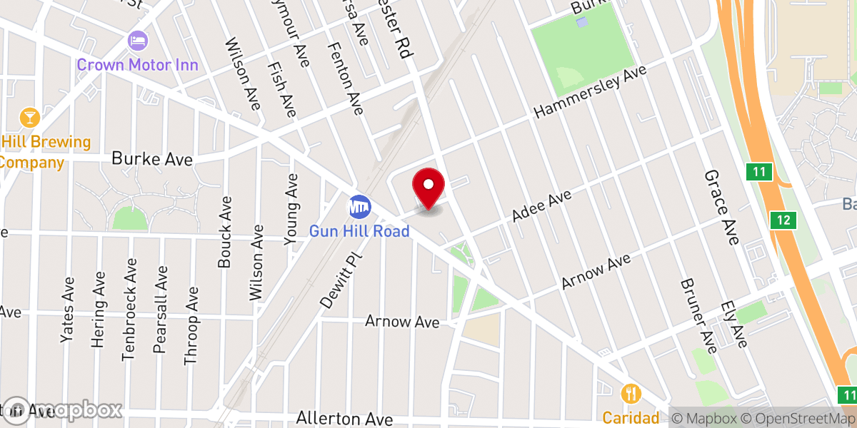 Map showing location of Beulah Temple Church