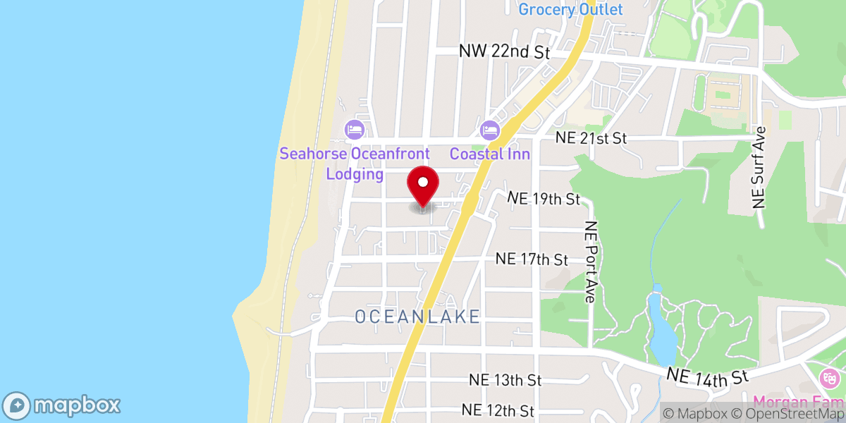 Map showing location of Church of Nazarene