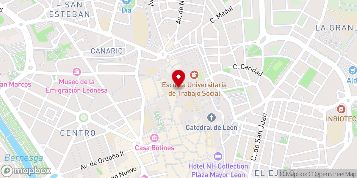 Map showing location of Iglesia de Santa Marina La Real