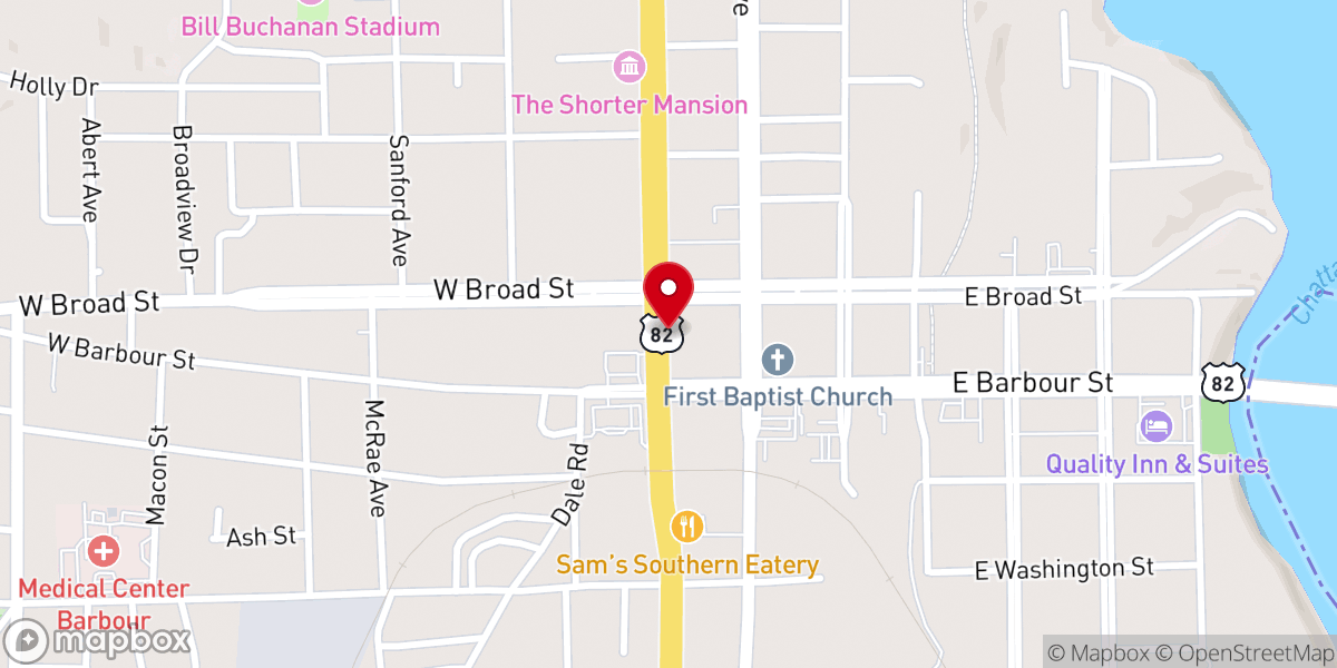Map showing location of Northside Community Church