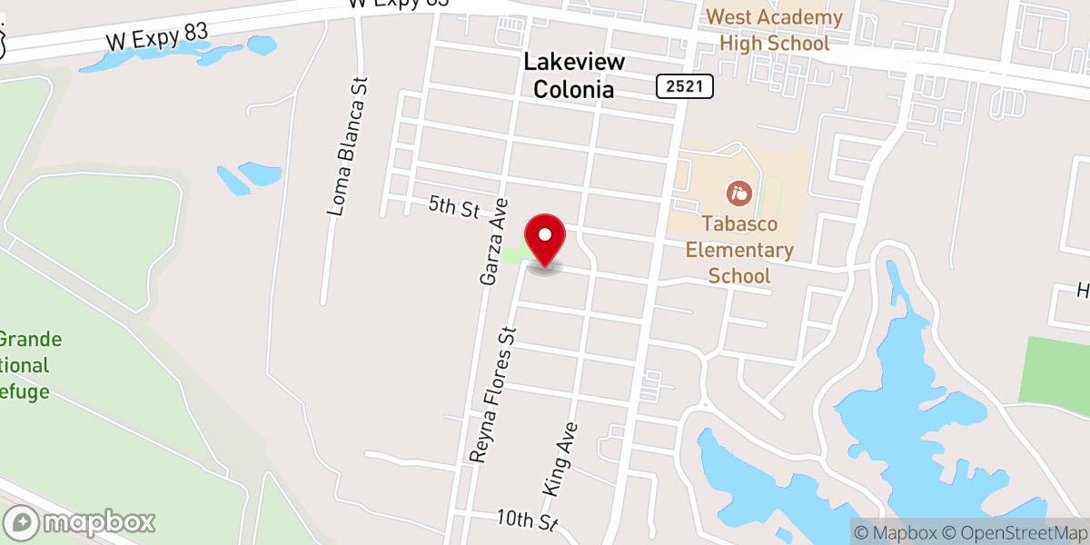 Map showing location of Primera Iglesia Bautista La Joya