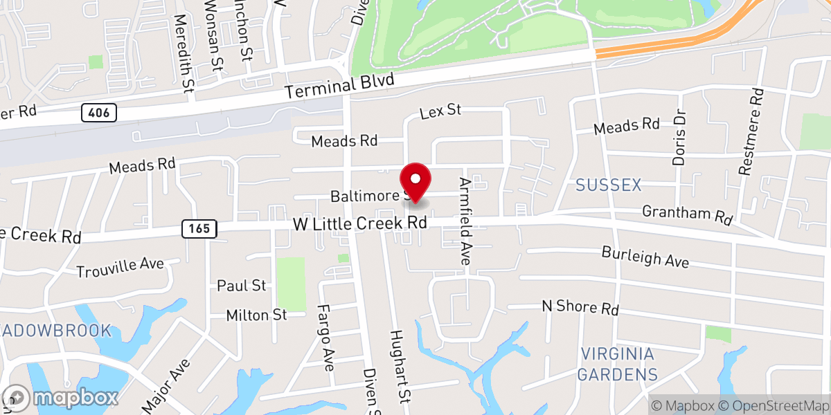 Map showing location of Mount Pleasant Baptist Church