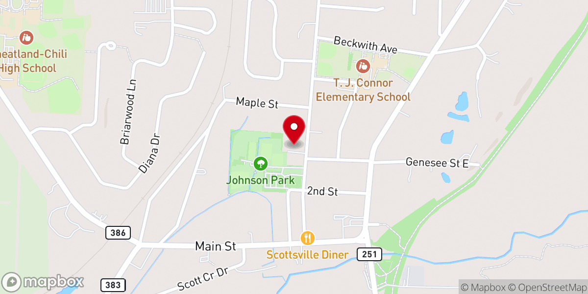 Map showing location of Grace Episcopal Church