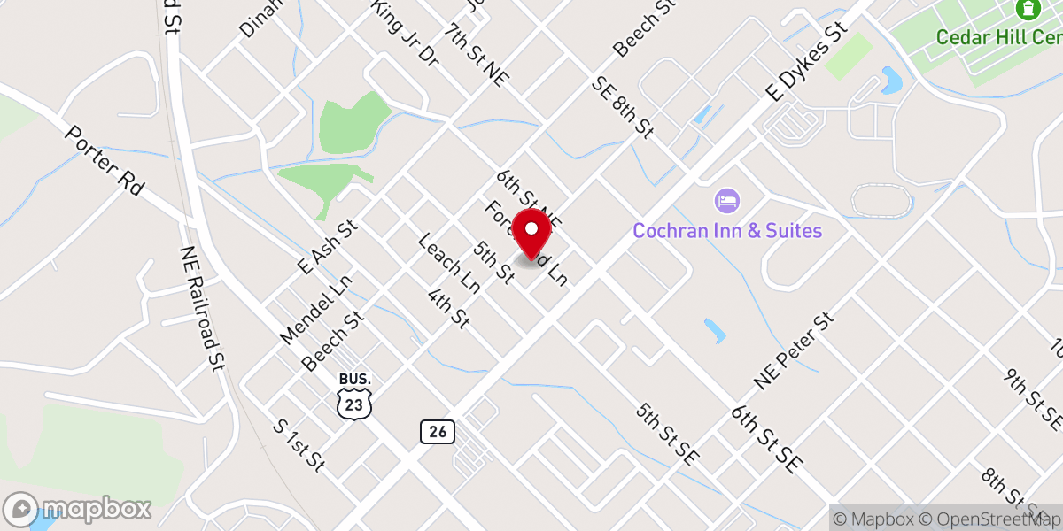 Map showing location of Trinity Episcopal Church