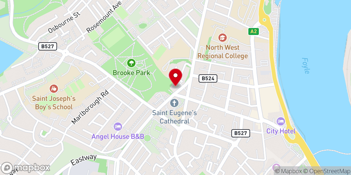 Map showing location of Christ Church, Church of Ireland