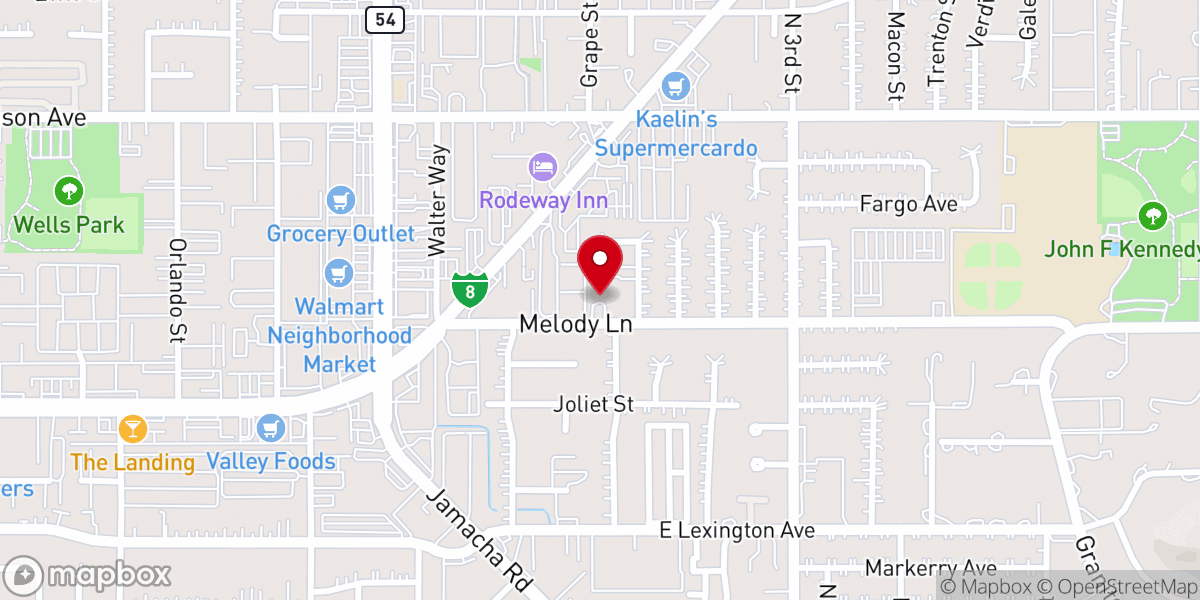 Map showing location of St. John's Evangelical Lutheran Church