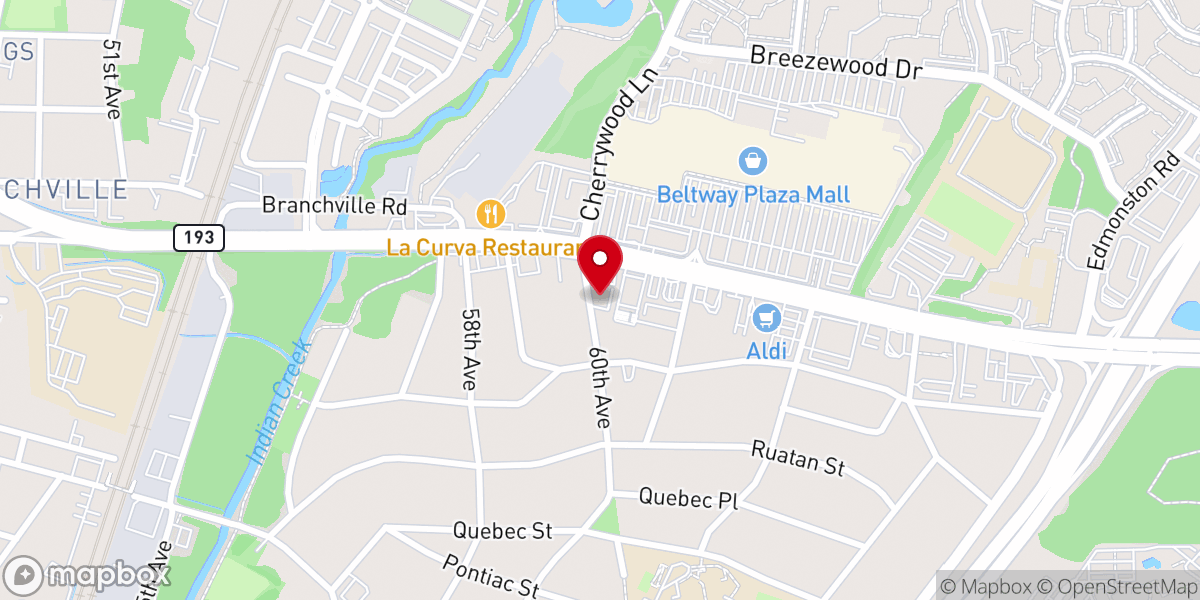 Map showing location of Hope Tabernacle