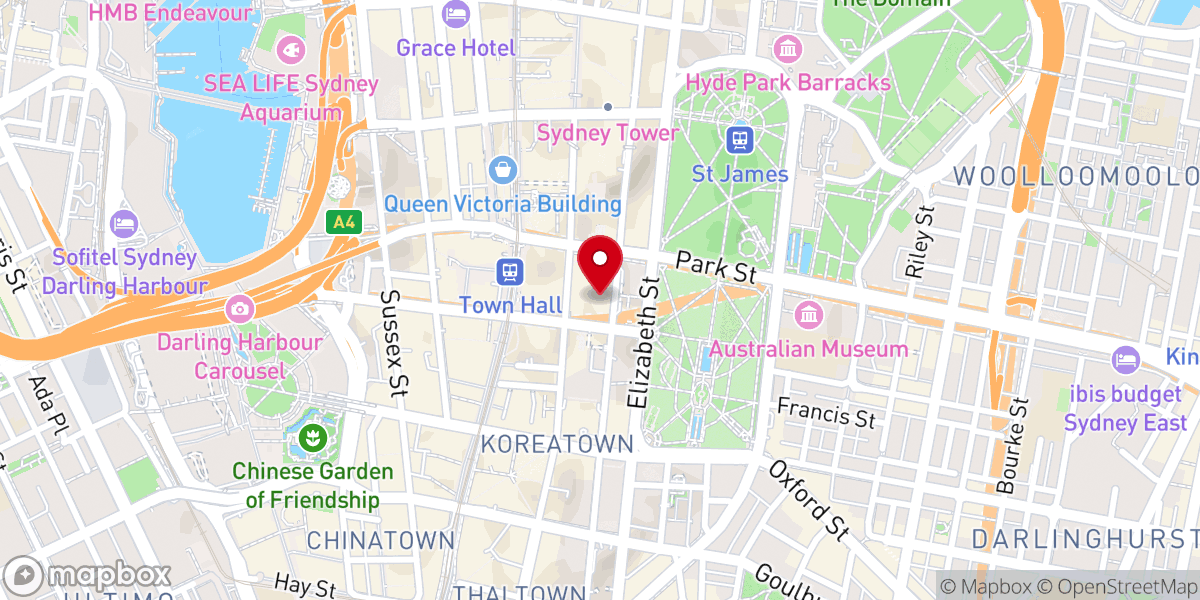 Map showing location of St. George’s Presbyterian Church of Eastern Australia