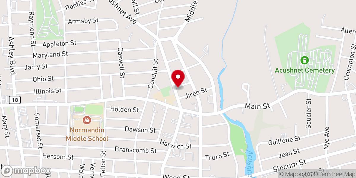 Map showing location of Zion Deliverance Tabernacle