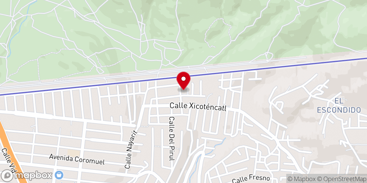 Map showing location of Iglesia Misionera Fuente de Agua Viva