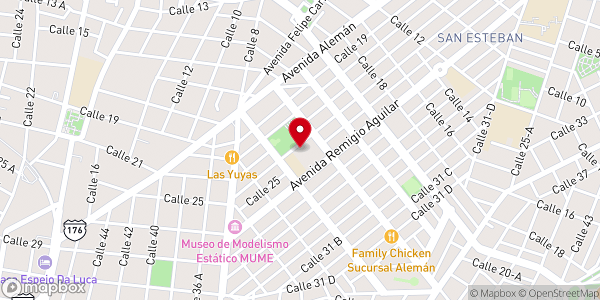Map showing location of Parroquia del Sagrado Corazón de Jesús