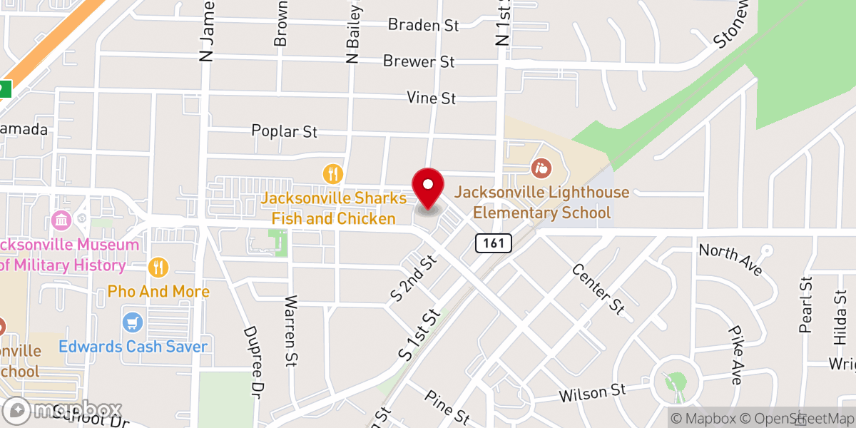 Map showing location of JFUMC Christian Childcare Center