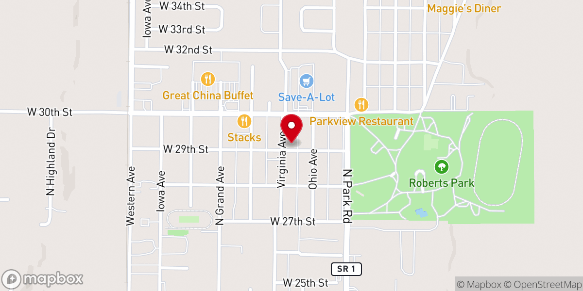 Map showing location of The Church At Connersville