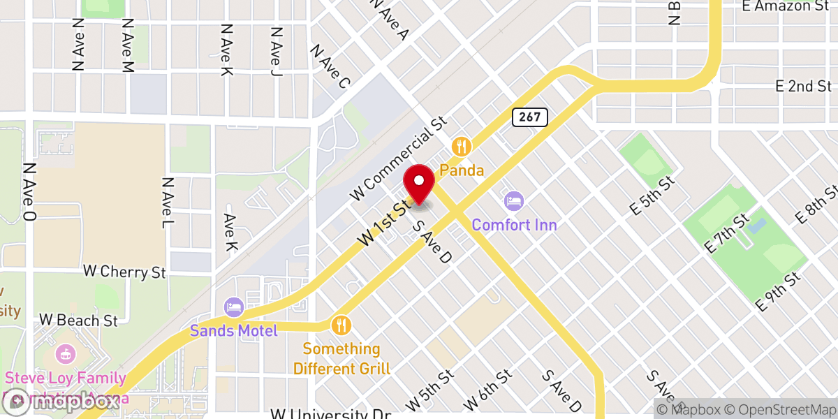 Map showing location of First Baptist Church Annex