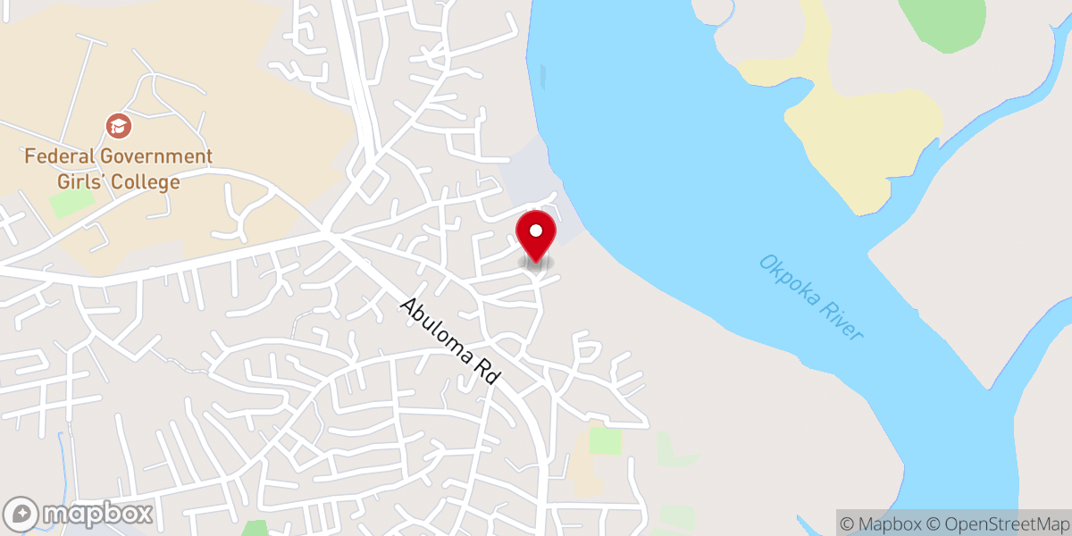 Map showing location of St. John's (Ang) Church, Abuloma