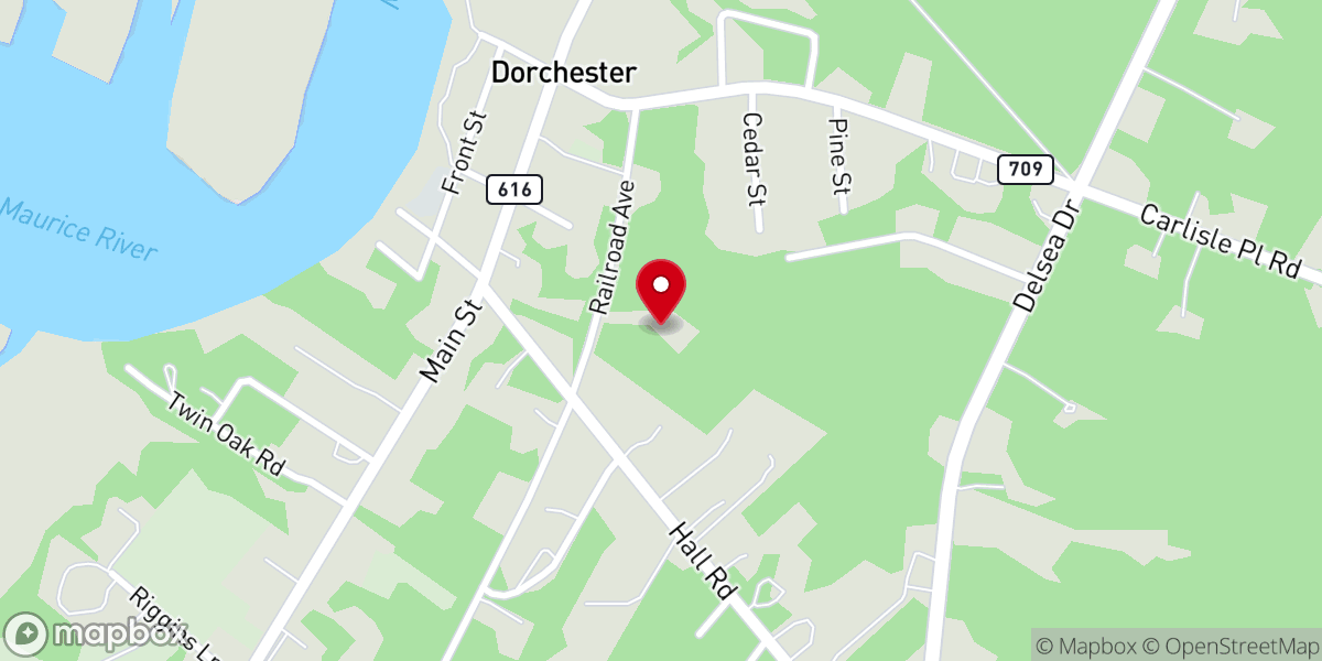 Map showing location of Dorchester