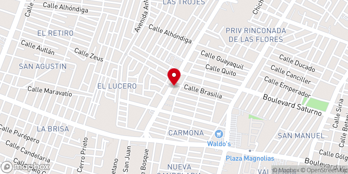 Map showing location of Templo Betel Asambleas de Dios