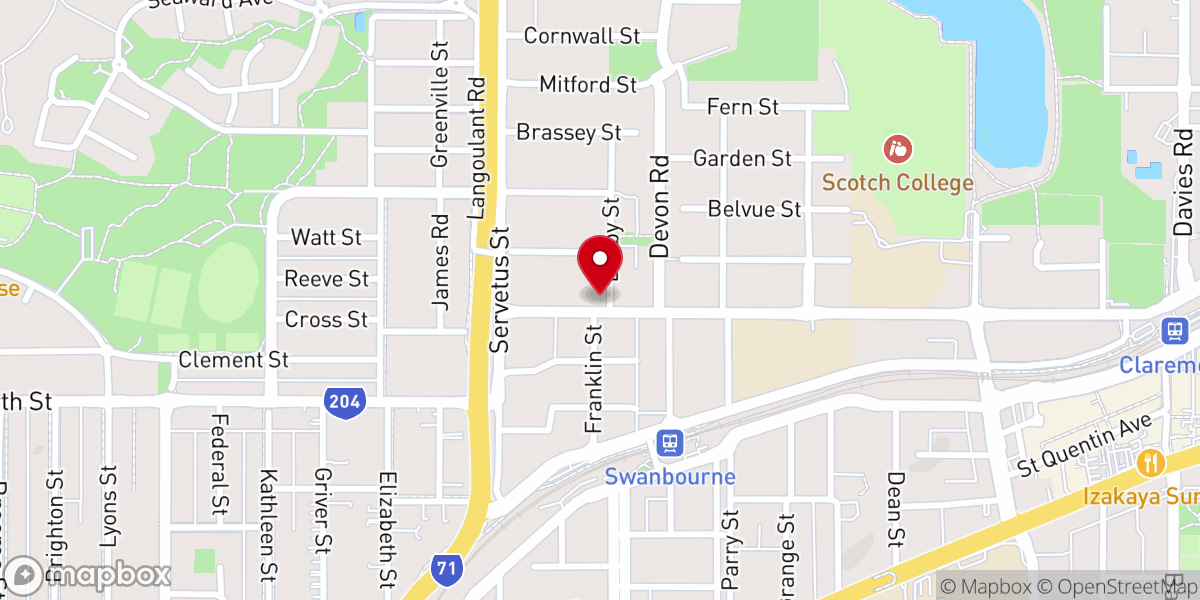 Map showing location of Church of the Resurrection & Church Hall