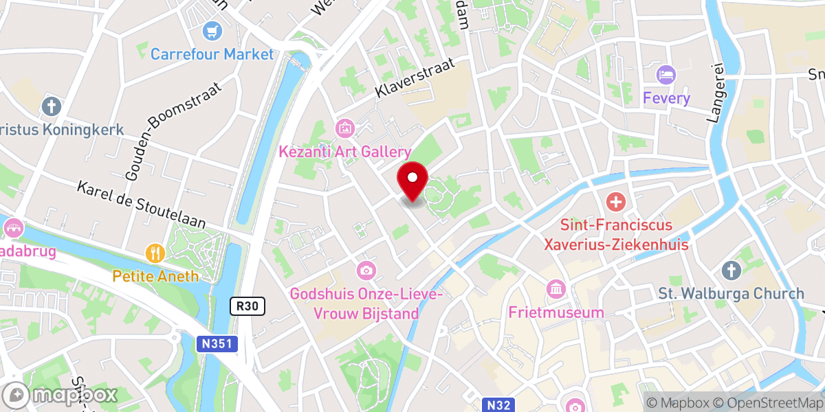 Map showing location of Karmelietenklooster