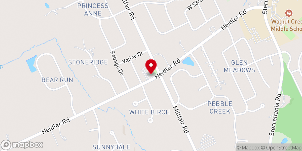 Map showing location of Weis Library United Methodist Church