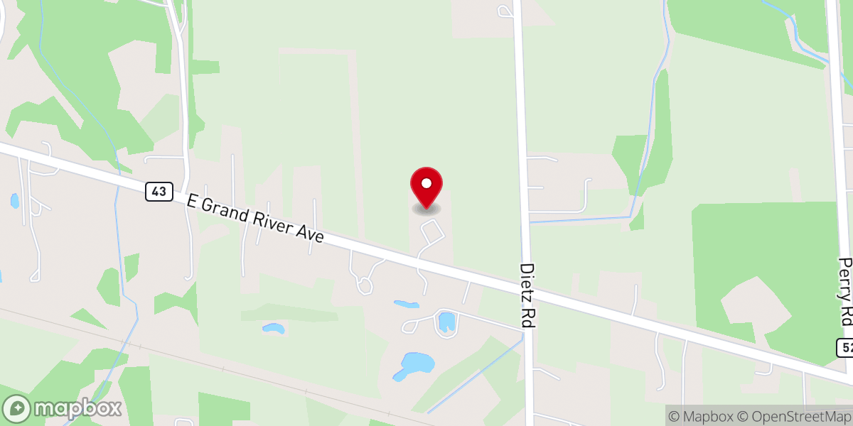 Map showing location of Mount Hope Church Williamston