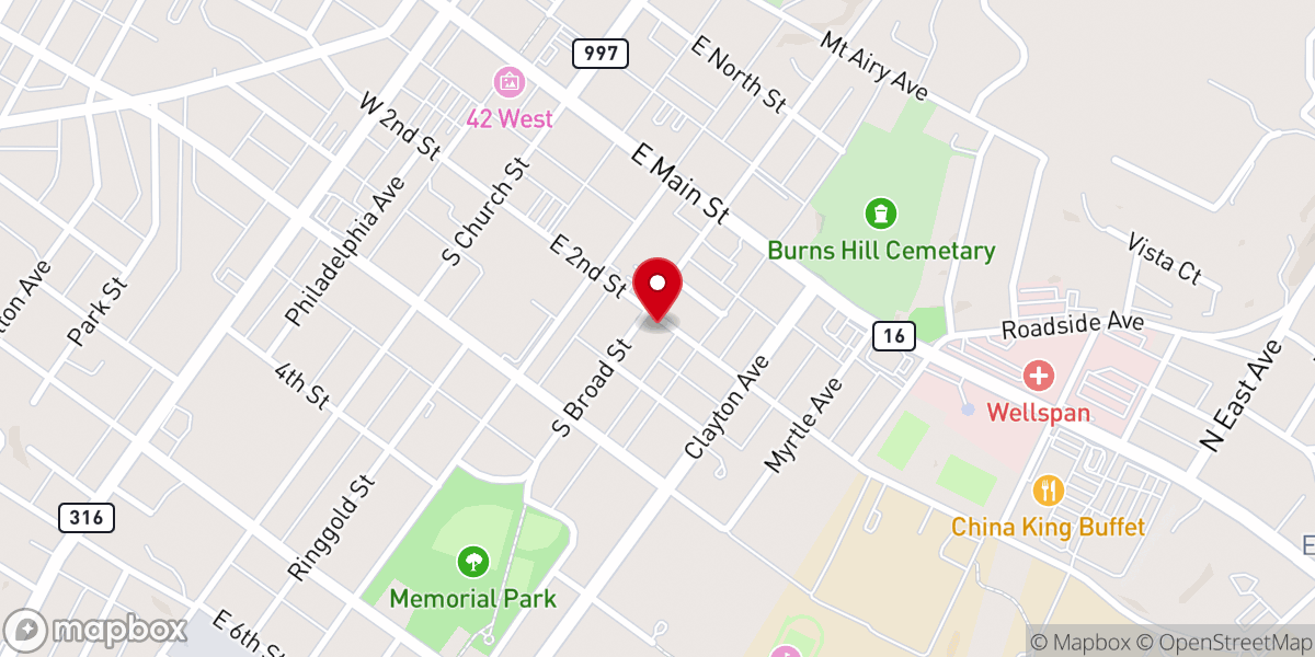 Map showing location of St. Mary's Episcopal Church