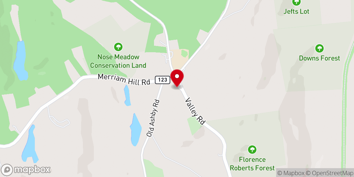 Map showing location of Mason Congregational Church