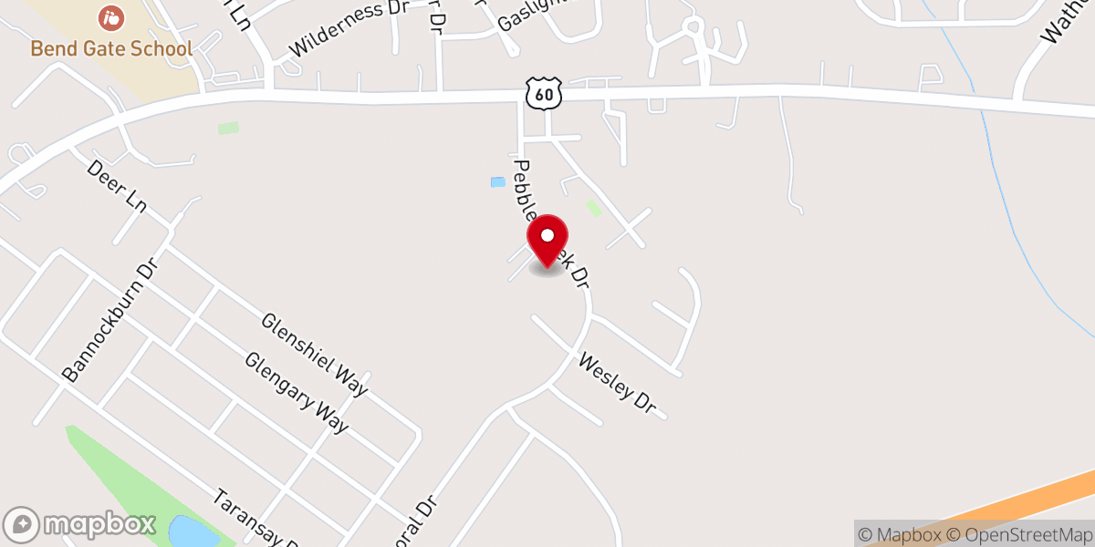 Map showing location of Community Baptist Church