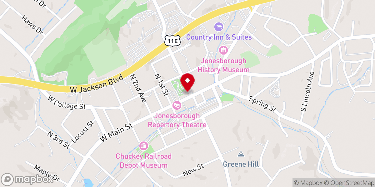 Map showing location of International Storytelling Center