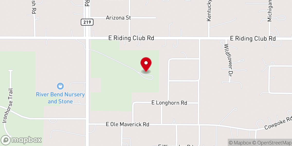 Map showing location of Cross T Cowboy Ministries