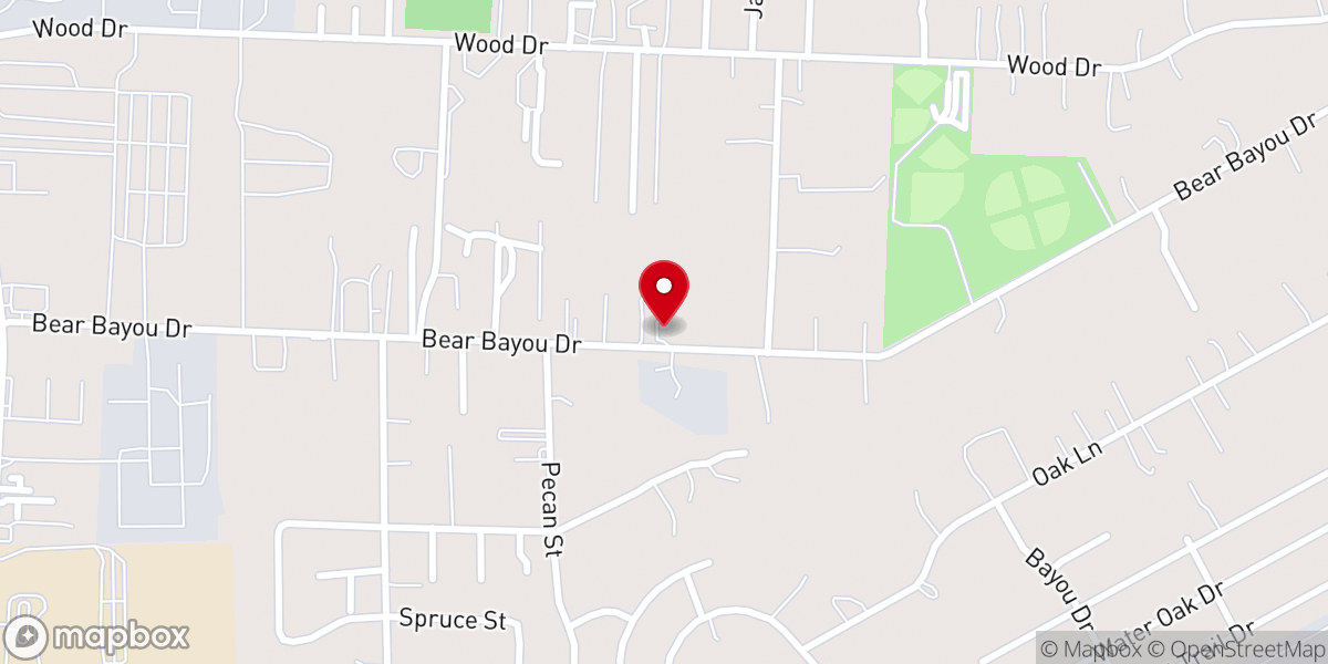 Map showing location of East Houston Revival Center