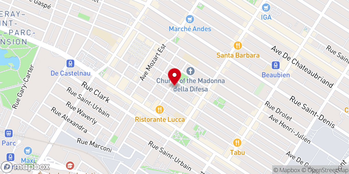 Map showing location of St Joseph Church
