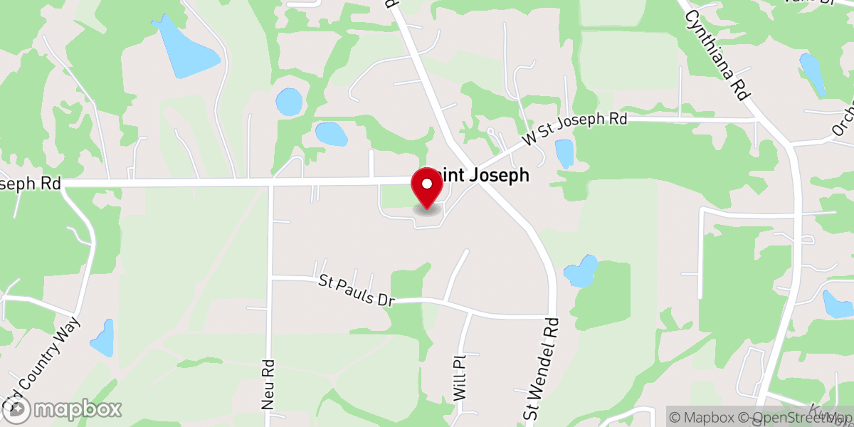Map showing location of St Joseph Catholic School