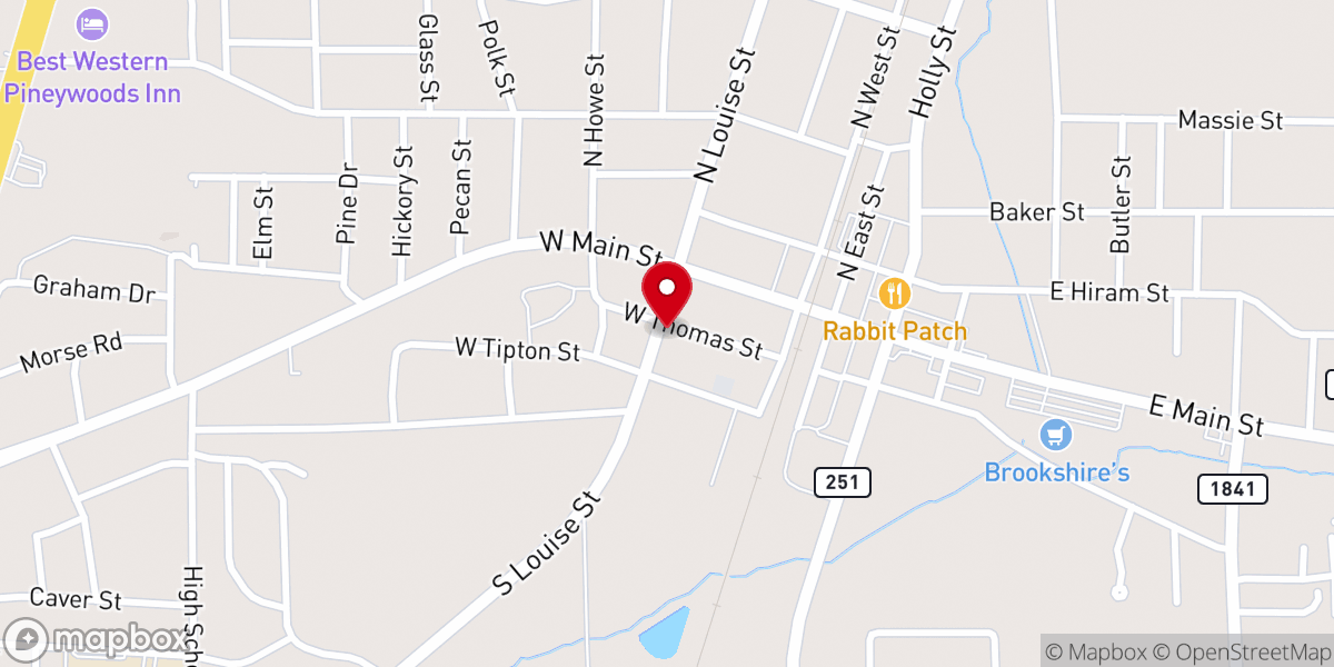 Map showing location of First Christian Church