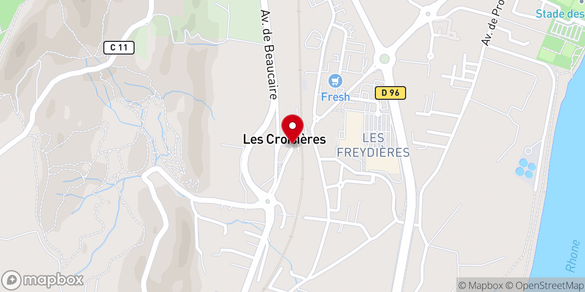 Map showing location of Eglise Protestante Evangelique du Pays de Crussol