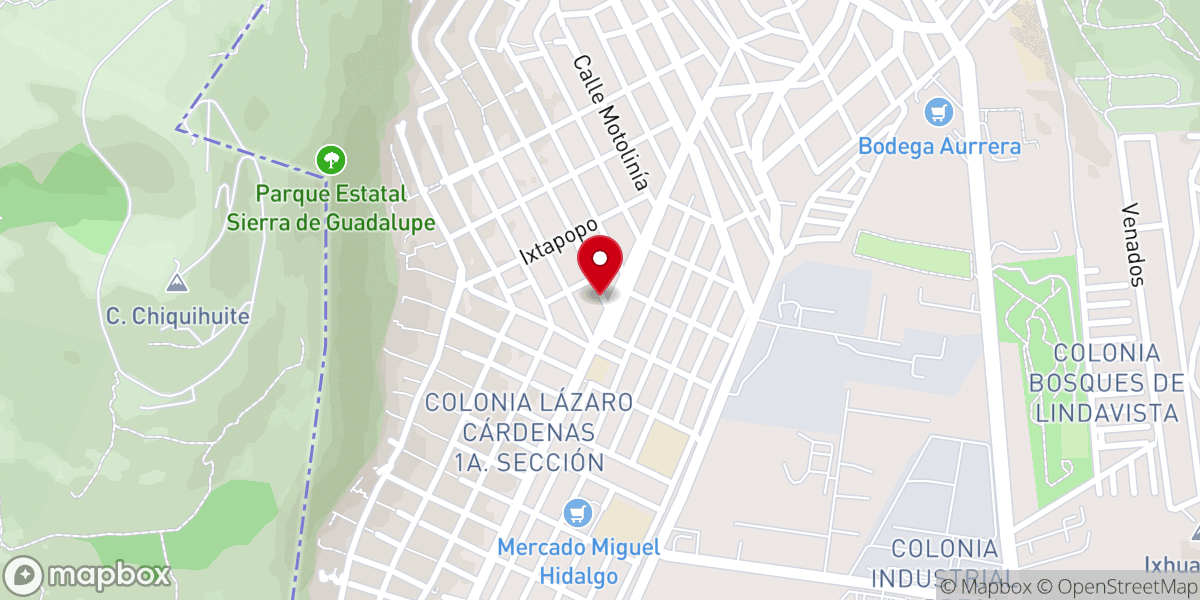 Map showing location of Iglesia Evangélica El Buen Pastor