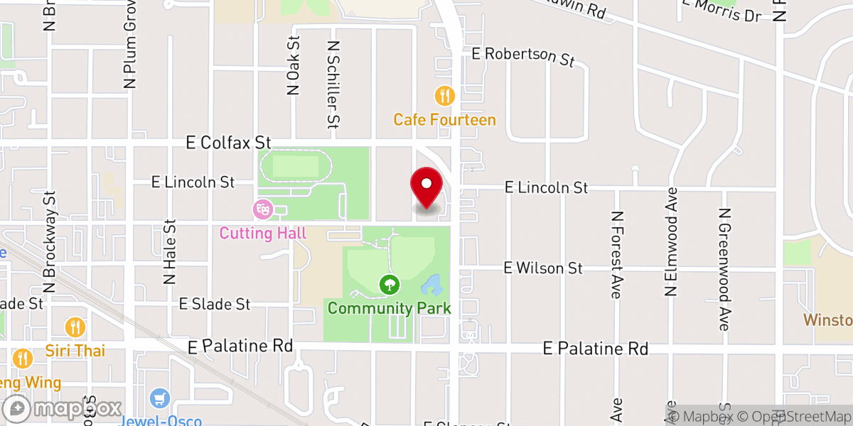 Map showing location of St Philip's Episcopal Church