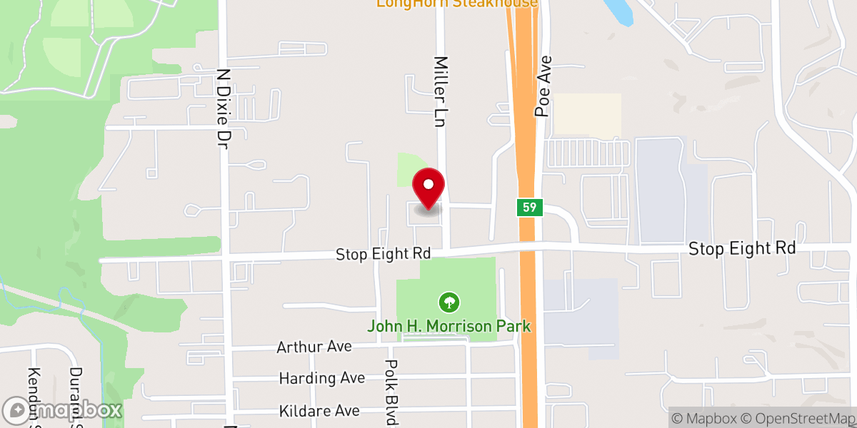Map showing location of Hopeland Church