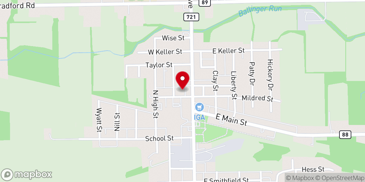 Map showing location of Common Ground Christian Church