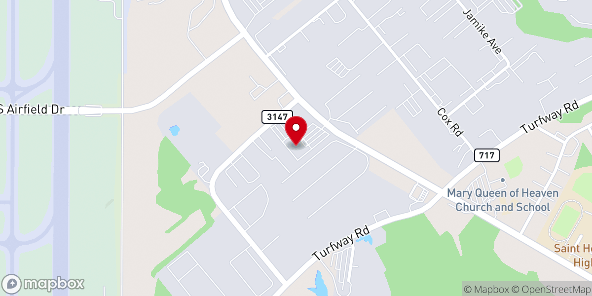 Map showing location of Antioch United Methodist Church