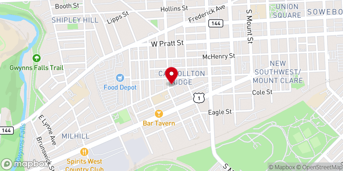 Map showing location of Saint Thomas Evangelical Lutheran Church