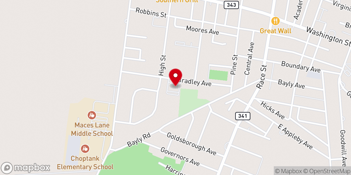 Map showing location of St Luke United Methodist Church