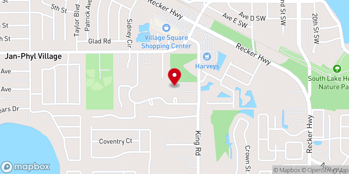 Map showing location of Oasis Church