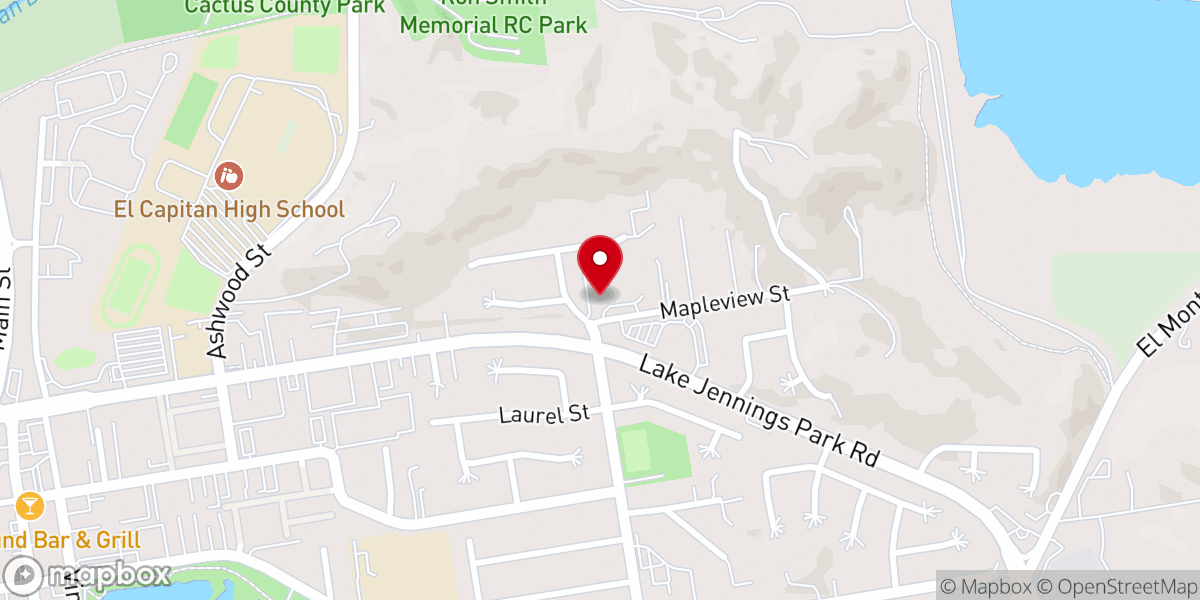Map showing location of Mapleview Baptist Church