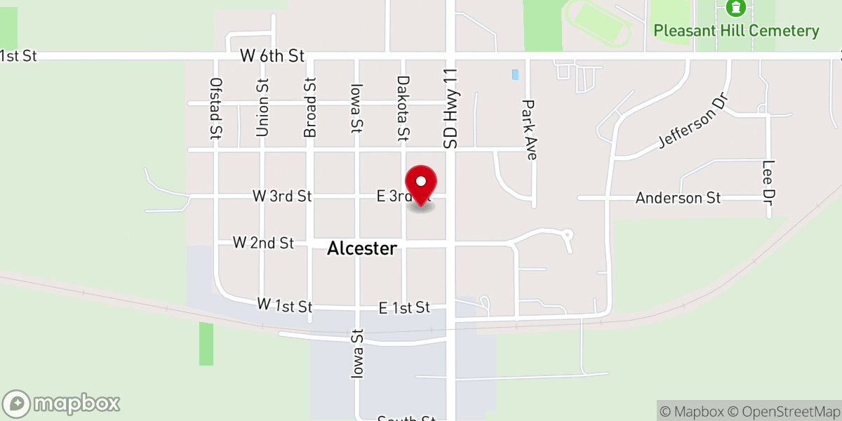 Map showing location of Nathanael Lutheran Church